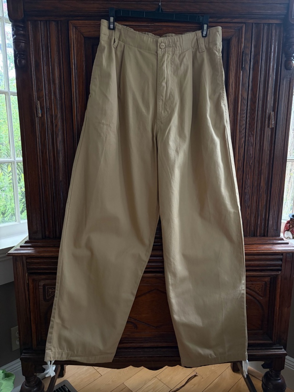 Urban Outfitters Tan Wide-Leg Chino Pants